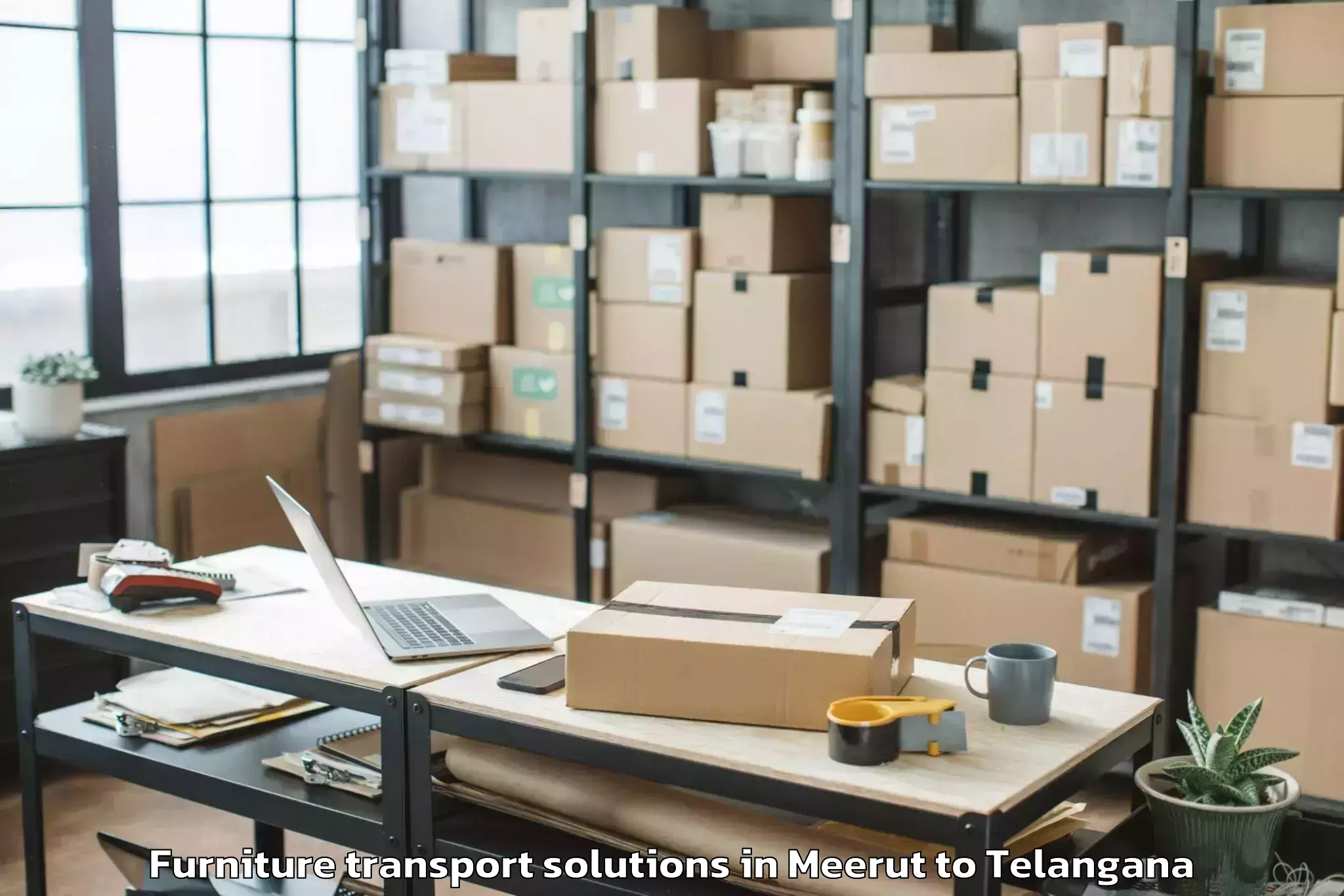 Meerut to Ghanpur Mulug Furniture Transport Solutions